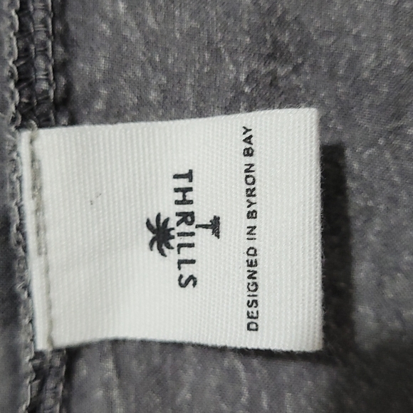 Thrills size 12 cotton faded grey dress with freyed hemline - Picture 10 of 11